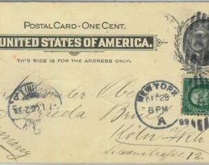 91410 - USA - POSTAL HISTORY -  STATIONERY CARD  to GERMANY  1899