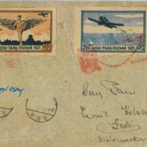 95474 - POLAND - POSTAL HISTORY -   AVIATION : Poznan - Stamps on COVER 1921