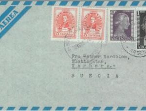 86766 - ARGENTINA - Postal History - AIRMAIL COVER to SWEDEN 1950's  - EVITA