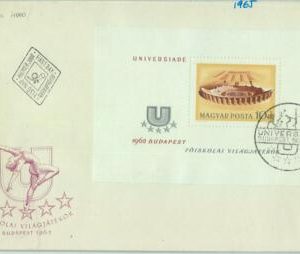 67775 - HUNGARY  - POSTAL HISTORY - FDC COVER  1965: UNIVERSIADE Block