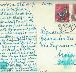 67474 - SWITZERLAND - Postal History - POSTCARD Pro Juventute 1957  butterflies