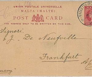 POSTAL HISTORY - POSTAL STATIONERY -  MALTA 1900 : ONE penny  to GERMANY