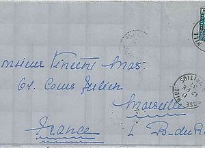 POSTAL HISTORY cover  - MAURITIUS 1937: ROSE HILL to FRANCE