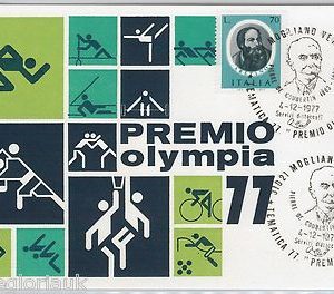ITALY  - POSTAL HISTORY: POSTCARD 1977  - SPORT : OLYMPIA Prize
