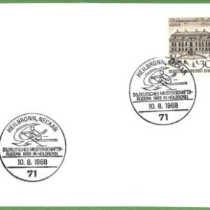 75949 - GERMANY - POSTAL HISTORY - Special postmark ROWING Canoes - 1968