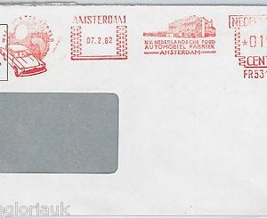 THE NETHERLANDS  -  MECHANICAL POSTMARK on COVER 1962  - TRANSPORT Cars : FORD