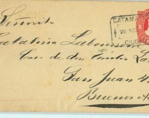 93999 - ARGENTINA - POSTAL HISTORY - STATIONERY COVER Jalil # Sob 3  CATAMARCA