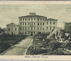 44456   CARTOLINA d'Epoca - CHIETI Città -  UNIVERSITA TEOLOGICA  1918