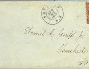 91289 - UNITED STATES USA  - POSTAL HISTORY  - EARLY Cover from NASHUA, NH 1860