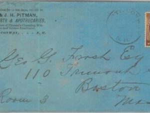 91314 - UNITED STATES USA - POSTAL HISTORY - EARLY Cover from NORTH CONWAY, NH