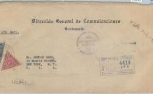 79093 - GUATEMALA -  POSTAL HISTORY - AIRMAIL Registered COVER  to USA  1947