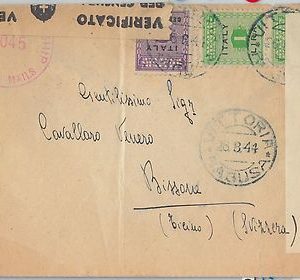 60043  ITALY American Occupation of SICILY - POSTAL HISTORY  to SWITZERLAND 1945