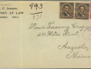 91321 - UNITED STATES USA - POSTAL HISTORY - Cover from DAVENPORT, Iowa 1887