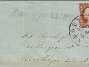 91286 - UNITED STATES USA  - POSTAL HISTORY  - EARLY Cover from RUNDOUT, NY