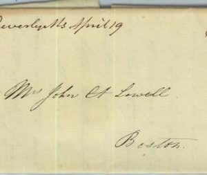 91295 - UNITED STATES USA - PREPHILATELIC Cover : BEVERLY, Mass to BOSTON 1824