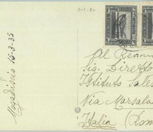 86551 - SOMALIA - Postal History -  Postcard to ITALY - LIGHTHOUSE   1935