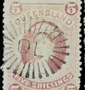 aa5622d1 - Australia QUEENSLAND - STAMP - SG # 154 Watermark 5  - USED