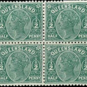 aa5622h - Australia QUEENSLAND - STAMP - SG # 186 Block 4  - Mint MNH + MLH