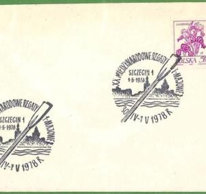 af3764  - POLAND - POSTAL HISTORY -  Special Postmark -  ROWING Canoes - 1978
