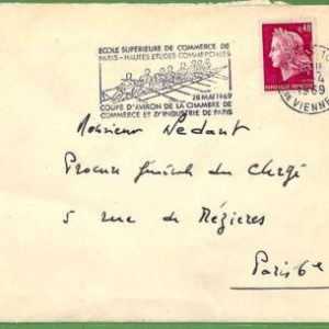 af3739 - FRANCE - POSTAL HISTORY - Special Postmark - ROWING Canoes - 1969