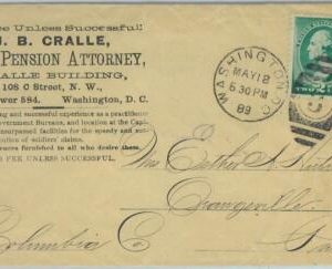 91356 - USA - POSTAL HISTORY - ADVERTISING Cover from WASHINGTON, DC 1889 Lawyer