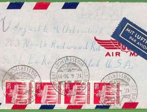 af3710 - GERMANY - POSTAL HISTORY - AIRMAIL COVER -  ROWING Canoes - 1950