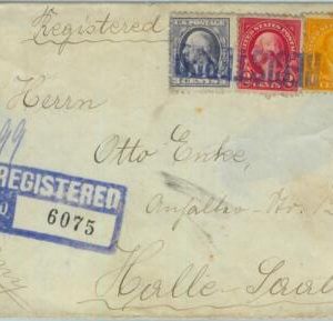 91385  - UNITED STATES USA - POSTAL HISTORY - Early REGISTERED cover to GERMANY