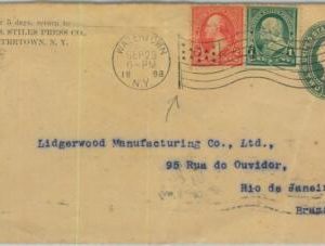 91372 - USA - POSTAL HISTORY - Private Print STATIONERY COVER to BRAZIL 1898
