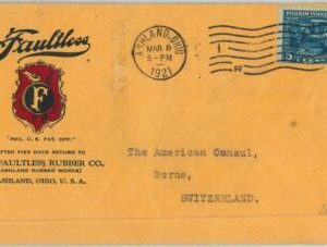 91364 - USA - POSTAL HISTORY - ADVERTISING Cover from ASHLAND, Ohio 1921 RUBBER