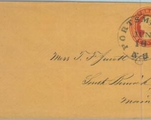 91396 - USA - POSTAL HISTORY -  Early  STATIONERY COVER from PORTSMOUTH , NH