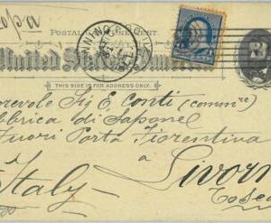 91408 - USA - POSTAL HISTORY - STATIONERY Card CHICAGO to  Livorno Italy 1893