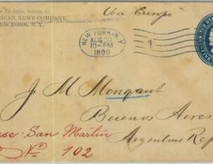 91425 - USA - POSTAL HISTORY - Private Print STATIONERY COVER to ARGENTINA 1898