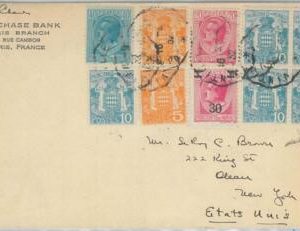 77556 - MONACO - Postal History -  1.58 franks franking on COVER to USA 1932