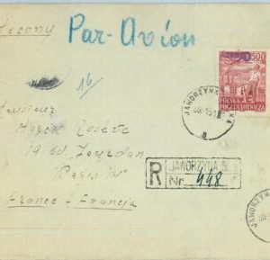95440 - POLAND - POSTAL HISTORY - GROSZY Mi # 545 INVERTED Ovpt on COVER  1951