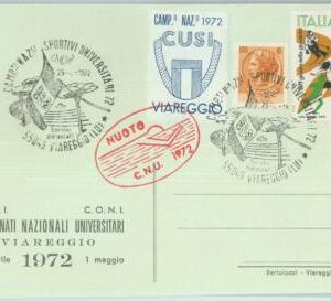80909 - ITALY - Postal History: POSTCARD University Olympic Games 1972 Swimming