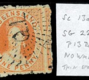 aa5625e  - Australia QUEENSLAND - STAMP - SG # 22  No Watermark  - USED