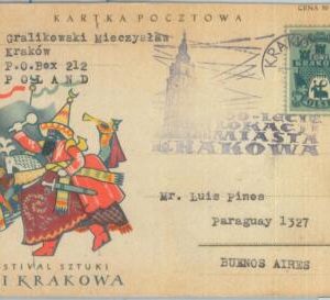 82108  - POLAND - POSTAL HISTORY -  STATIONERY CARD  1957 - Music Carnival
