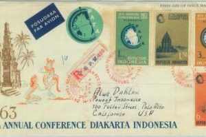 84678 - INDONESIA - POSTAL HISTORY - Registered FDC COVER to USA - 1963