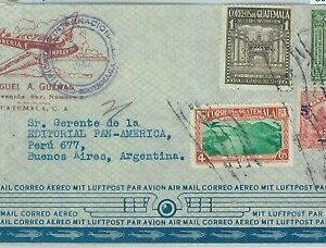 86028 - GUATEMALA - POSTAL HISTORY - REGISTERED Censored COVER to ARGENTINA 1942