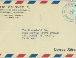 86902 - GUATEMALA - single stamp on COVER to USA - 1955  Football SPORT