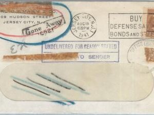 71752 - USA - POSTAL HISTORY -  Jersey stamp on CENSORED COVER to ENGLAND