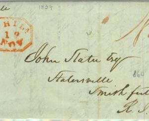 91281 - UNITED STATES USA - PREPHILATELIC Cover PHILADELPHIA to RHODE ISL. 1834