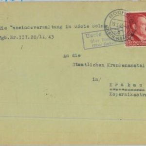 95384 - POLAND General Government - POSTAL HISTORY - Cover from USCIE SOLNE 1943