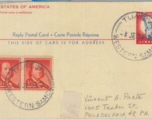 81745 - USA - POSTAL HISTORY -  STATIONERY CARD from Tuasivi WESTERN SAMOA! 1959