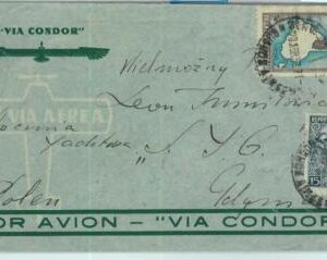 94124 - ARGENTINA - POSTAL HISTORY - Airmail COVER to POLAND via CONDOR  1937