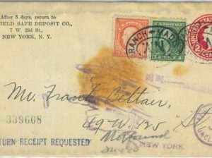 91371 - USA - POSTAL HISTORY - Private Print STATIONERY COVER returned to sender