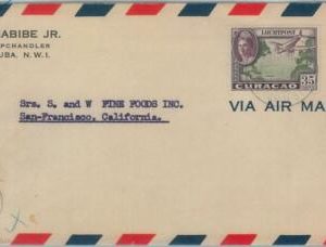 74607 - CURACAO - POSTAL HISTORY -  COVER  to USA with DOUBLE CENSOR! 1945