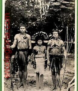 ah2799 -  BRAZIL - VINTAGE POSTCARD Postal Antigua - Indios Guaranys -Real Photo