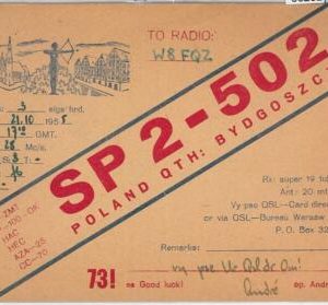 66252 - POLAND  - VINTAGE collectable POSTCARD: RADIO Frequency card: Bydgoszcz