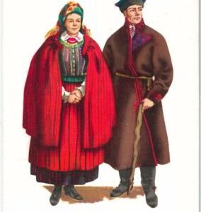 66253 - POLAND  - VINTAGE collectable POSTCARD: ethnic COSTUMES